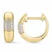 12 mm Diamant Kreole in 14 Karat Gold mit Diamant 