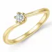 Diamant Solitärring in 14 Karat Gold 0,10 ct