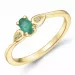 Smaragd Diamantring in 14 Karat Gold 0,25 ct 0,008 ct