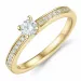 Diamant Ring in 14 Karat Gold 0,20 ct 0,136 ct