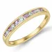 pink Saphir Brillantring in 14 Karat Gold 0,109 ct 0,18 ct 0,06 ct