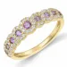 pinkfarbenem Saphir Diamantring in 14 Karat Gold 0,468 ct 0,232 ct