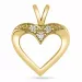 Herz Diamant Anhänger in 14 karat Gold 0,041 ct