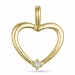Herz Diamant Anhänger in 14 karat Gold 0,019 ct