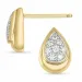 Tropfen Brillantohrringen in 14 Karat Gold mit Diamant 