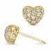 Herz Diamant Ohrringe in 14 Karat Gold mit Diamant 
