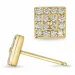 viereckigem Diamant Ohrstecker in 14 Karat Gold mit Diamant 