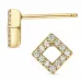 viereckigem Diamant Ohrstecker in 14 Karat Gold mit Diamant 