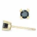 2 x 0,20 ct schwarzem Diamant Solitärohrstecker in 14 Karat Gold mit schwarz Diamant 