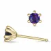 2 x 0,25 ct Amethyst Solitärohrstecker in 14 Karat Gold mit Amethyst 