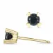 2 x 0,25 ct schwarzem Diamant Solitärohrstecker in 14 Karat Gold mit schwarz Diamant 