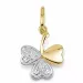 Diamantanhänger in 14 karat gold mit rhodium 0,0112 ct