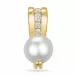 Perle Diamantanhänger in 14 karat Gold 0,098 ct