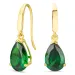tropfenförmiger Ohrringe in 9 Karat Gold mit Smaragd und Zirkon - Gold Collection