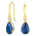 tropfenförmiger Ohrringe in 9 Karat Gold mit Saphir und Zirkon - Gold Collection