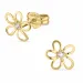 Blumen Ohrringe in 8 Karat Gold mit 