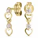 Herz Ohrringe in 9 Karat Gold mit 
