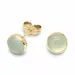 runden Ohrstecker in 9 Karat Gold mit synthetisches Calcedon - Gold Collection