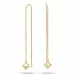 viereckigem ketten ohrringe in 9 Karat Gold mit Zirkon - Gold Collection