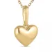 Herz Halskette aus vergoldetem Sterlingsilber und Anhänger aus 9 Karat Gold