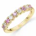 pinkfarbenem Saphir Diamantring in 14 Karat Gold 0,246 ct 0,45 ct