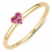 Herz Rubin Gold Ring in 9 Karat Gold 0,05 ct