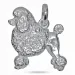 Pudel Silber Anhänger aus Silber