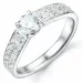 Bestellware - diamantring in 14 karat weißgold 0,52 ct 0,20 ct 0,28 ct