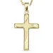 Kreuz Halskette aus vergoldetem Sterlingsilber und Anhänger aus 8 Karat Gold