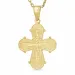 Dagmarkreuz Halskette aus vergoldetem Sterlingsilber und Anhänger aus 8 Karat Gold