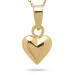 Herz Halskette aus vergoldetem Sterlingsilber und Anhänger aus 14 Karat Gold - Amoré