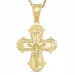Dagmarkreuz Halskette aus vergoldetem Sterlingsilber und Anhänger aus 8 Karat Gold
