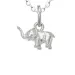 Elefant Halskette aus Silber und Anhänger aus Silber