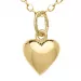 Herz Halskette aus vergoldetem Sterlingsilber und Anhänger aus 8 Karat Gold
