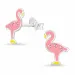 Flamingo Ohrringe in Silber