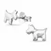 Kleinen Hunde Ohrringe in Silber
