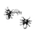 Spinne Ohrringe in oxidiertem Sterlingsilber - Little Ones