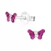 Schmetterlinge Ohrringen für Kinder in Silber