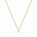 lab grown Diamant Anhänger mit Halskette in 925 karat vergoldetem Sterlingsilber 0,035 ct