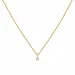 lab grown Diamant Anhänger mit Halskette in 925 karat vergoldetem Sterlingsilber 0,062 ct