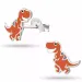 Dinosaurier Silberohrringe in Silber