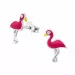 Flamingo Ohrstecker in Silber