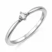 lab grown Diamant Solitärring aus rhodiniertem Silber