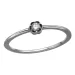 Blumen lab grown Diamant Ring aus rhodiniertem Silber