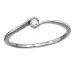 lab grown Diamant Solitärring aus rhodiniertem Silber