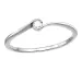 lab grown Diamant Solitärring aus rhodiniertem Silber
