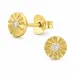 Sonne Ohrringe in vergoldetem Sterlingsilber mit lab grown Diamant 