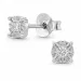 Solitärohrstecker in rhodiniertem Silber mit lab grown Diamant 