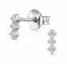 Ohrringe in rhodiniertem Silber mit lab grown Diamant 