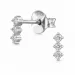 Ohrringe in rhodiniertem Silber mit lab grown Diamant 